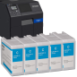 Preview: Tintenkartuschen Set Epson C6000_C6500 Cyan mit Drucker
